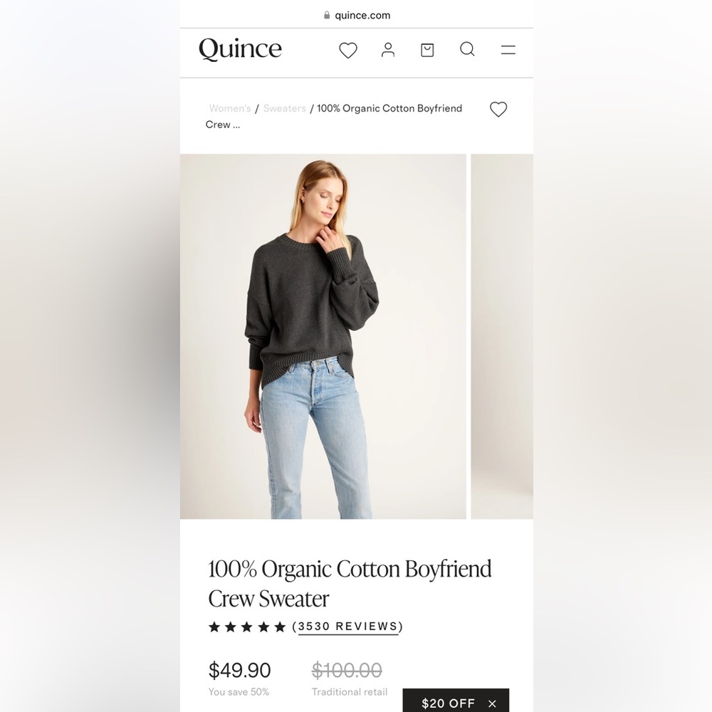Quince boyfriend sweater